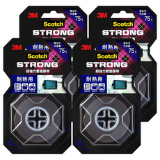 3M SCOTCH 耐熱用超強力雙面膠帶 V1206N 1.5m x 12mm, 4個