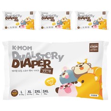 K-MOM 頂級超薄瞬吸玩睡褲/尿布 體驗包 9~14kg, L, 4片