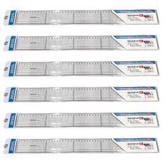 Nationart T05-CR50 Nationart 勾引切割直尺 50 x 5cm, 透明尺 + 黑色刻度, 6個