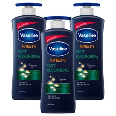 Vaseline 凡士林 男士專用潤膚乳液 無香 快速吸收, 400ml, 3瓶