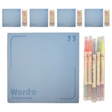 單字記憶本(送5隻螢光筆) 藍色,5入