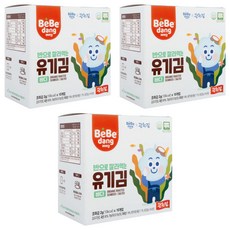 BeBe dang 寶寶海苔 低鹽低鈉 紫菜無經酸處理 小包裝 不沾手設計, 20g, 3盒