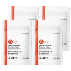 大醫生技 維他命B群+鉻複方錠, 30顆, 4包