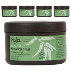 NAJEL 去角質阿勒坡黑皂膏 尤加利, 180g, 5罐