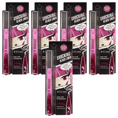 Cathy Doll 凱蒂娃娃 超持久極細眼線筆 0.5mm 防水防汗, 黑色, 5支