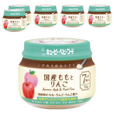 kewpie 極上嚴選日本蘋果蜜桃泥7M 混和口味(蘋果/蜜桃) 70g 6罐
