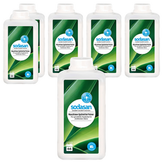 sodasan 蘇達桑 洗碗機專用粉, 德國原廠製造，獨家專利配方，有效清潔礦物及植物性成份, 1kg, 6瓶