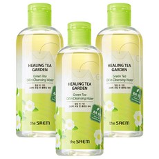 the SAEM 得鮮 療癒茶園系列 綠茶油水分離卸妝液 300ml, 3瓶
