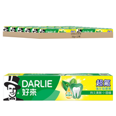 DARLIE 好來 超氟強化琺瑯質牙膏 持久清新 固齒 含薄荷精華, 50g, 12條