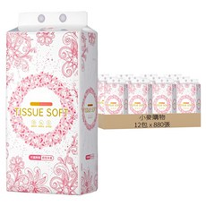 小麥購物 氣墊壓花懸掛式衛生紙 B108, 1入, 12包