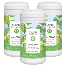 CAPRI ESSENTIALS 廚房濕紙巾 甜羅勒, 70張, 3罐