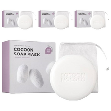 SKIN1004 殭屍美妝蠶絲蛋白潔面皂 附起泡網, 100g, 4盒