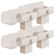 FAmILyLIFE 生活 簡約風免打孔吹風機置物收納架 免釘膠款, 簡約白, 4個