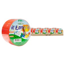 polar bear 北極熊 彩色OPP膠帶 PPT4840O 48mm x 40y, 橘色, 16捲