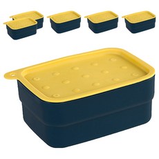 E.City 可攜式多功能居家旅行帶刷收納皂盒,顏色隨機,6個