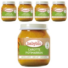 babybio 生機蔬菜泥 南瓜 + 紅蘿蔔 5罐 130g 寶寶副食品