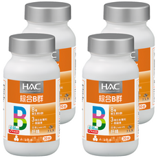 永信藥品 HAC 哈克麗康 複合B群膜衣錠 8種維生素B群 日本專利γ-穀維素 日本Liver-Hi 肝精 Plus, 30顆, 4罐