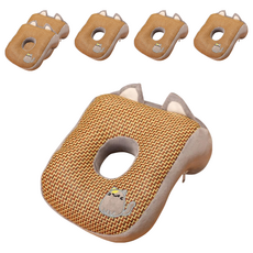 半島良品 冰絲涼感透氣趴睡枕, 棕色 + 淺灰色, 6個