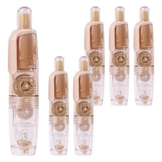 長立文具 360度旋轉按壓修正帶, 杏色, 6個