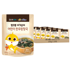 Jipeuroon 兒童韓牛大醬湯，每包含200g, 200g, 10包