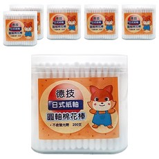 D&T德技生化 日式圓紙軸棉花棒 ,200支,6罐