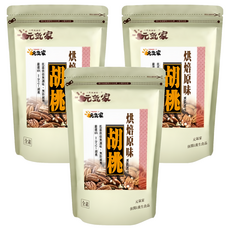 元氣家 烘焙原味胡桃 低溫無調味 200g, 3包
