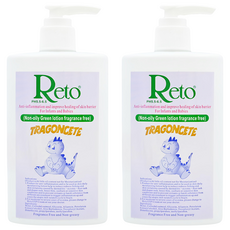 Reto 嬰幼兒燕麥膠體皮膚滋潤劑, 不油無香料綠色乳液+押頭包裝, 250ml, 2瓶