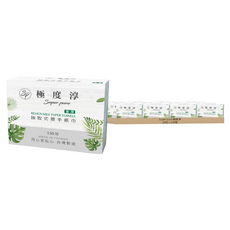 SUPER PURE 極度純柔 激厚抽取式擦手紙 台灣製造, 150張, 20包