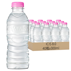 LOTTE 樂天 Chilsung Cider ICIS 8.0 無標籤礦泉水, 300ml, 40瓶