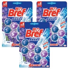 Bref 妙力懸掛式馬桶清潔球，4種功效配方，薰衣草香, 100g, 3組