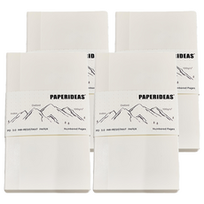 PAPERIDEAS B6 188頁 筆記本 - 100g/s² 抗墨水紙, 4本, 點陣款