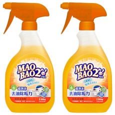 MAO BAO 毛寶兔 超泡沫廚房去油除垢清潔劑 強效清潔, 500g, 2瓶