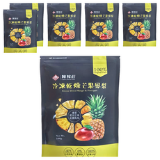 陳稼莊 冷凍乾燥芒果鳳梨, 100g, 6包