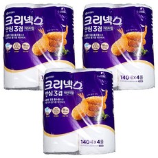 Kleenex 舒潔 安心三層捲筒式廚房紙巾 140張, 4捲, 3袋