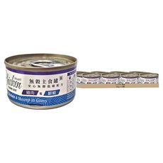 EVARK 渴望 無穀主食罐頭 安心無膠低敏配方, 雞肉 + 鮮蝦, 80g, 24罐