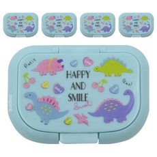 Skater 銀離子濕紙巾蓋 10.8 x 7.8 x 1.4cm, 粉粉龍 藍色, 5個