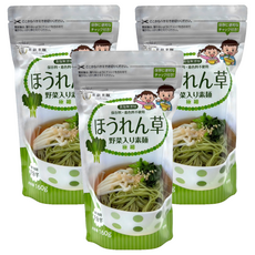 日本東銀來麵 無食鹽寶寶蔬菜細麵, 3個, 菠菜, 160g
