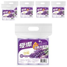 愛潔 花香清潔袋, 防漏加厚, 65cm x 53cm, 薰衣草香, 20L, 6包
