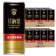 貝納頌咖啡 直火炭焙風味, 210ml, 48罐