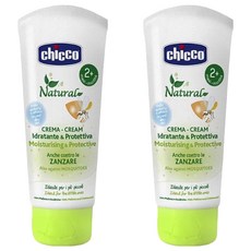 Chicco 草本防蚊乳霜, 義大利產, 天然植物安弟羅巴果油香蜂草葉油成分萃取, 檸檬清香, 保濕不黏膩, 低敏感測試, 適用年齡2m+, 100ml, 2條