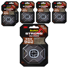 3M Scotch 超強力雙面膠帶 粗糙面 V1803N 18mm x 1.5m, 紅色, 6捲