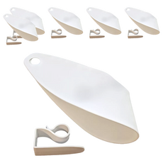 日式吹風機架 掛式吹風機收納, 白色, 6個