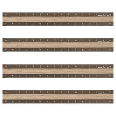 日本 MIDORI 鋁木尺, 深木色, 4個