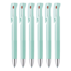 ZEBRA 斑馬牌 bLen 3色原子筆, 0.5mm, 極簡外觀人體工學設計, 粉綠桿, 6支