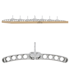 樂居家 旅行摺疊衣架/擴充衣架/門後衣架/8孔衣架/門後掛架/椅背衣架, 米白色, 8個