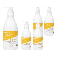 mammyshop 媽咪小站 奶瓶蔬果洗潔液, 800ml, 5瓶