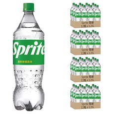 Sprite 雪碧 清爽檸檬風味 透明氣泡 酷爽解渴 不含色素、不含咖啡因, 1.25L, 48瓶