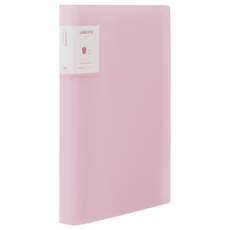 連勤牌文具 PP果凍色系資料簿，40頁, 粉紅色, 1本