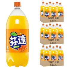 FANTA 芬達 橘子汽水, 2L, 18瓶