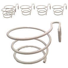 德利生活 無痕掛勾吹風機掛架 白色 浴室收納好幫手 免打孔安裝, 6個